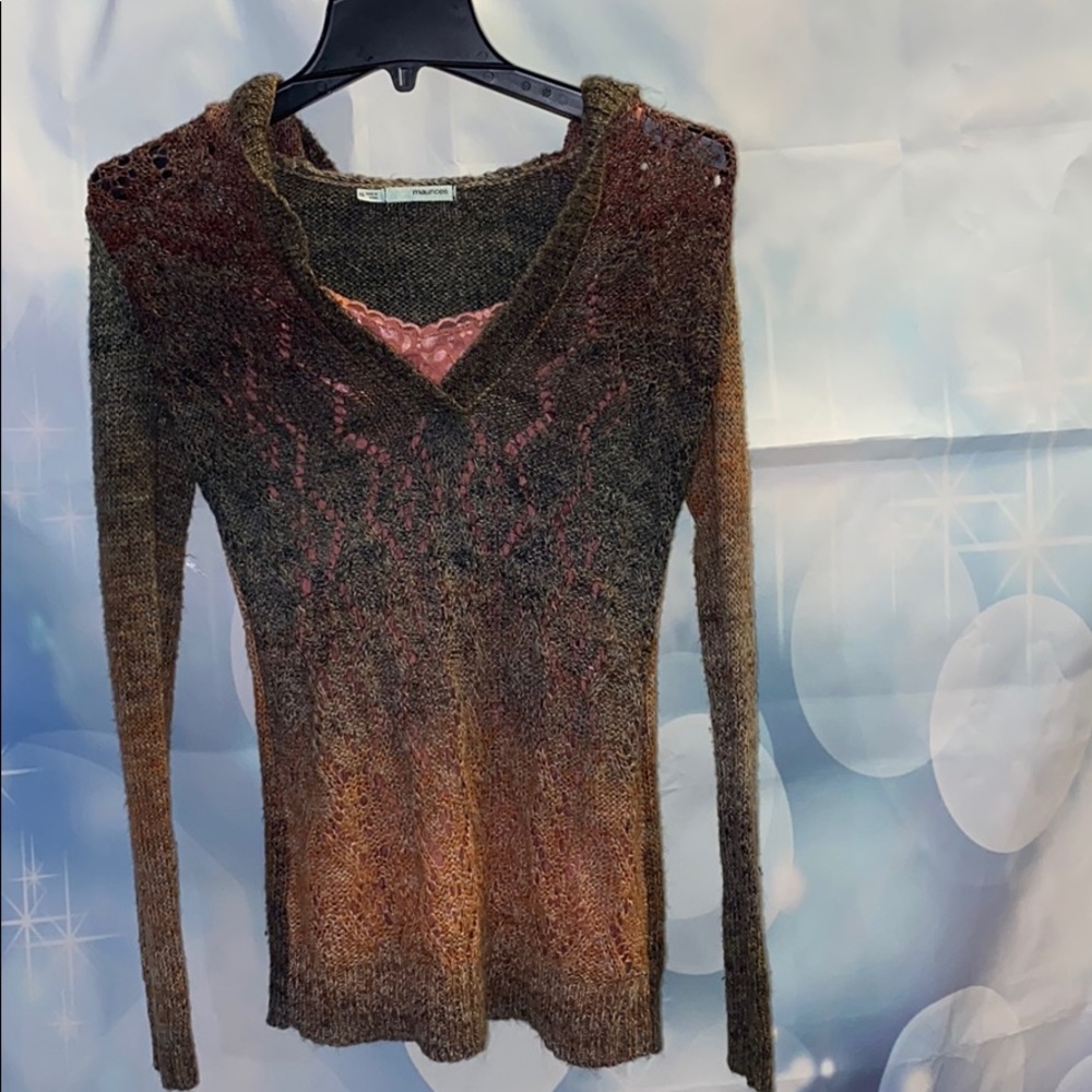 Maurices marbled hooded sweater & cami Sz XS